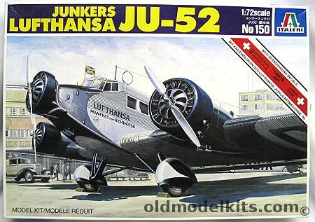Italeri 1/72 Junkers Lufthansa Ju-52 - Manfred von Richtohofen, 150 plastic model kit